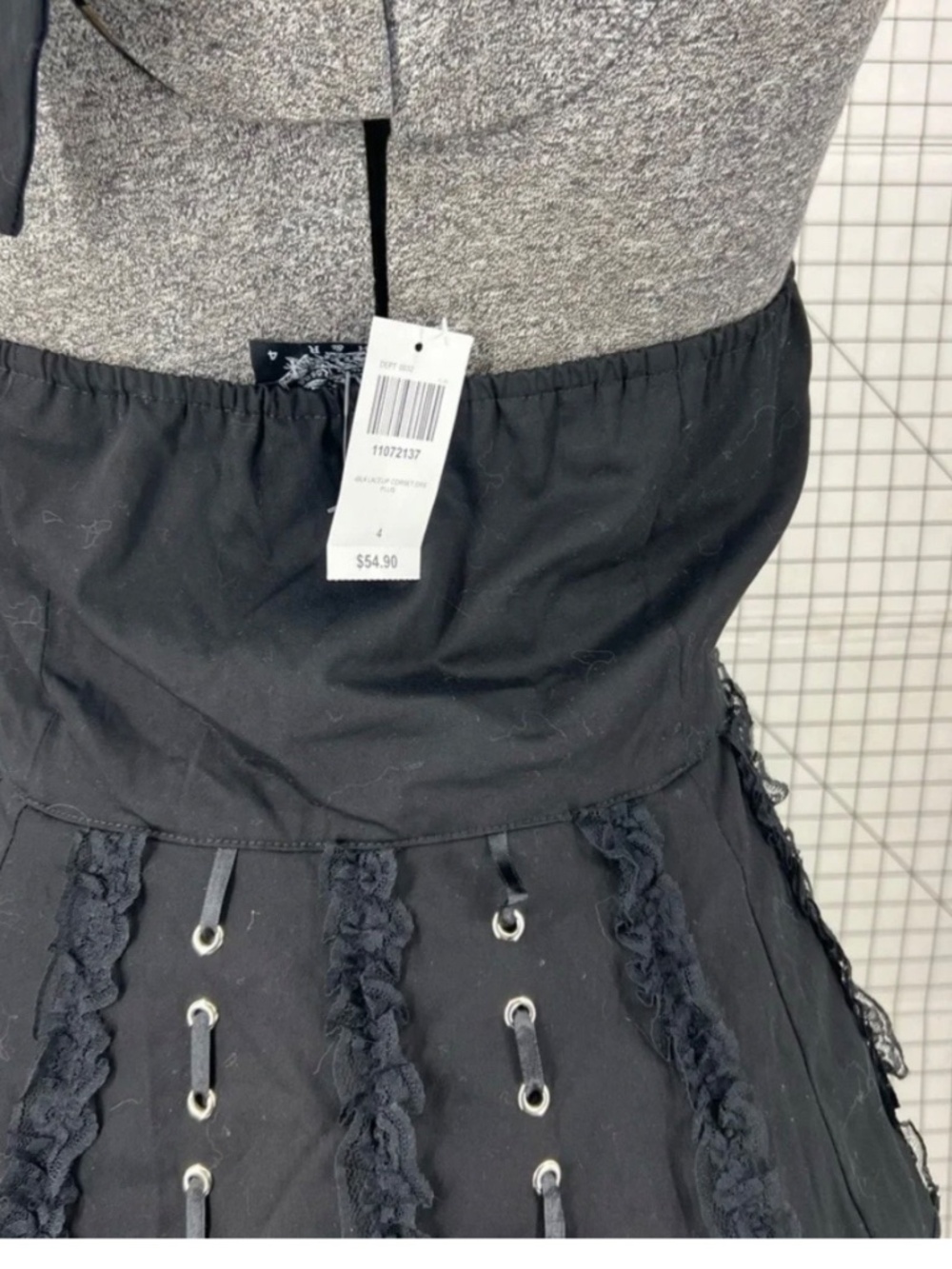 Hot Topic Black Corset Ruffle Renaissance Halter Dress - Picture 6 of 8